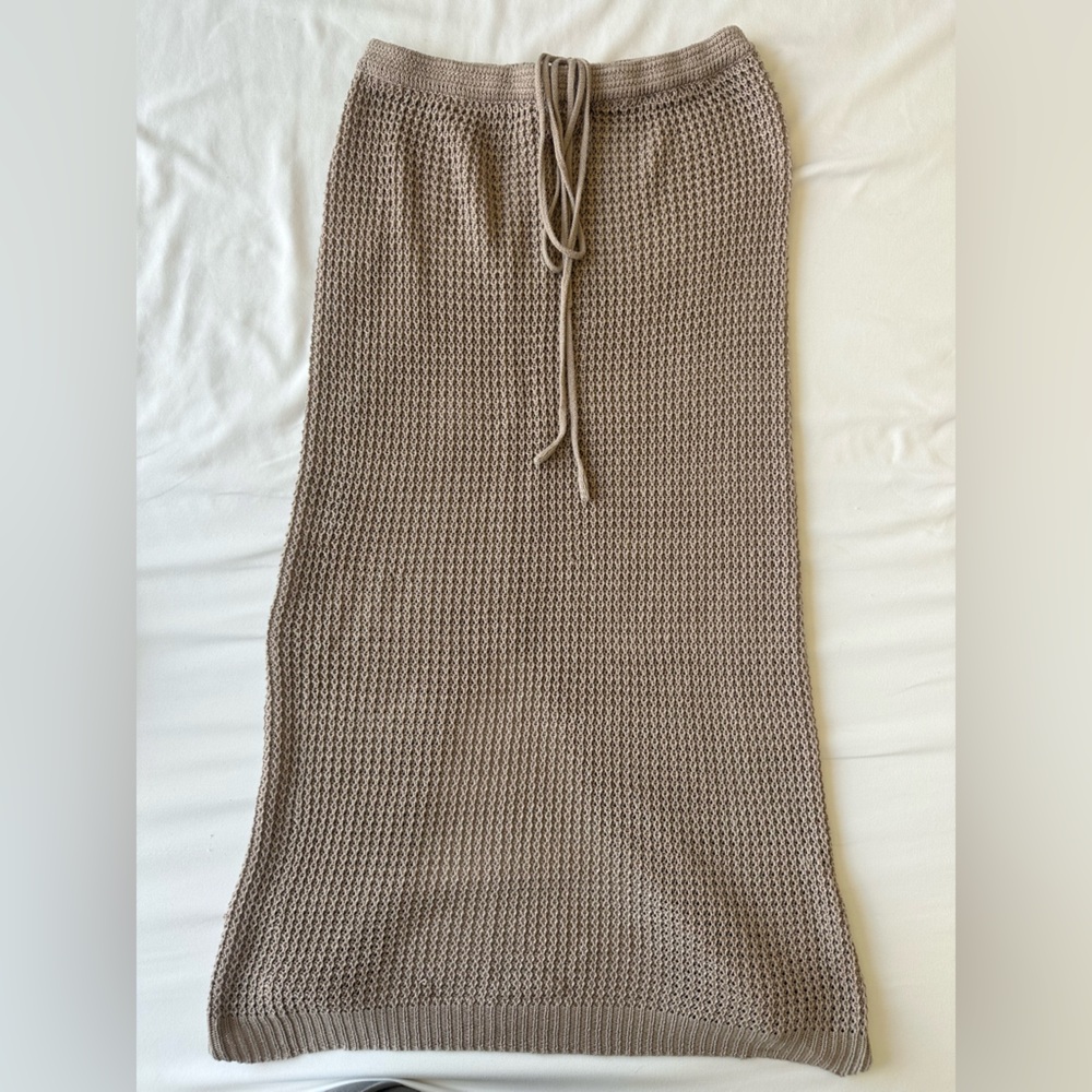 SHEIN Tan Knit swimsuit skirt
